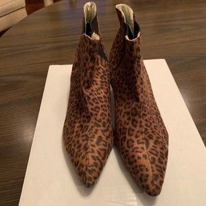 Lane Bryant Leopard Print Booties 12W NWT